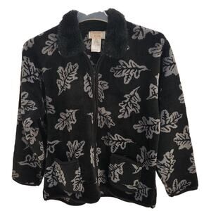 Tally Ho Women's Vintage Zip Fleece Navy Jacket